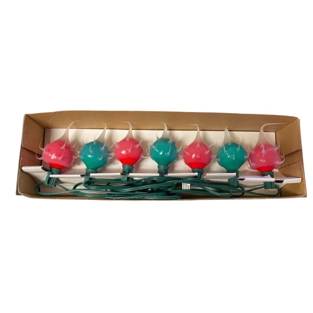 Holiday String Lights 7 Crazy Glow Bulbs Set Indoor/Outdoor Use